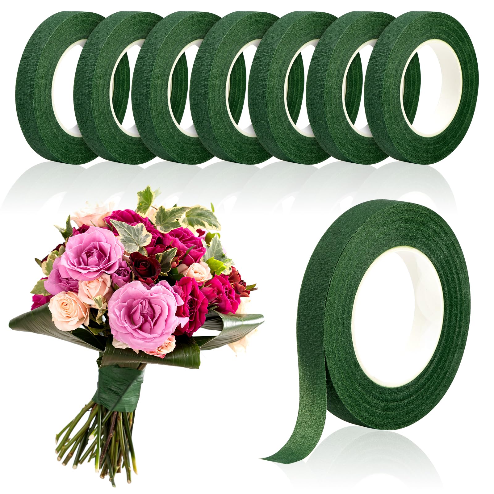 Florist Flower Supply - 20Yards Green Bouquet Floral Tapes Self-adhesive