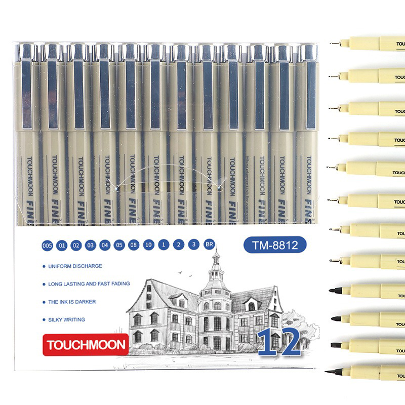 Copic Marker Sketch - 12 Tip Pigment Liner Micron Ink