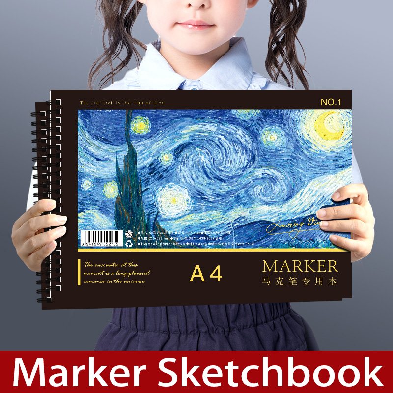 Copic Marker Sketch - 60 Sheets A4 Coil Sketchbook, Eco-Friendly