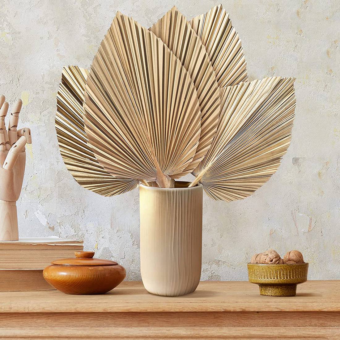 5Pcs Natural Dried Palm Leaves - Palm Leaf Dried 评论和价格