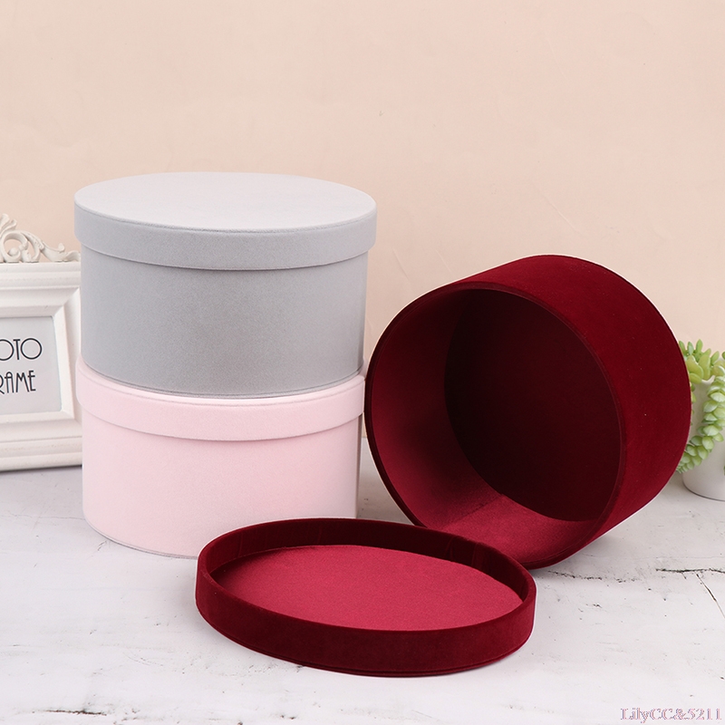 Velvet Round Flowers Box Gift  - Florist Flower Supply 评论和价格
