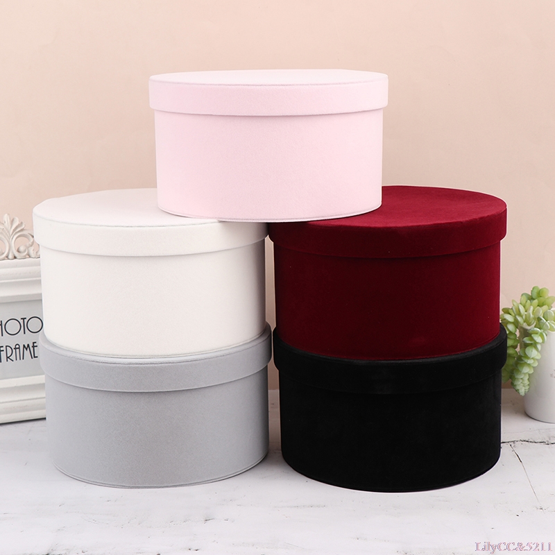 Velvet Round Flowers Box Gift  - Florist Flower Supply 评论和价格