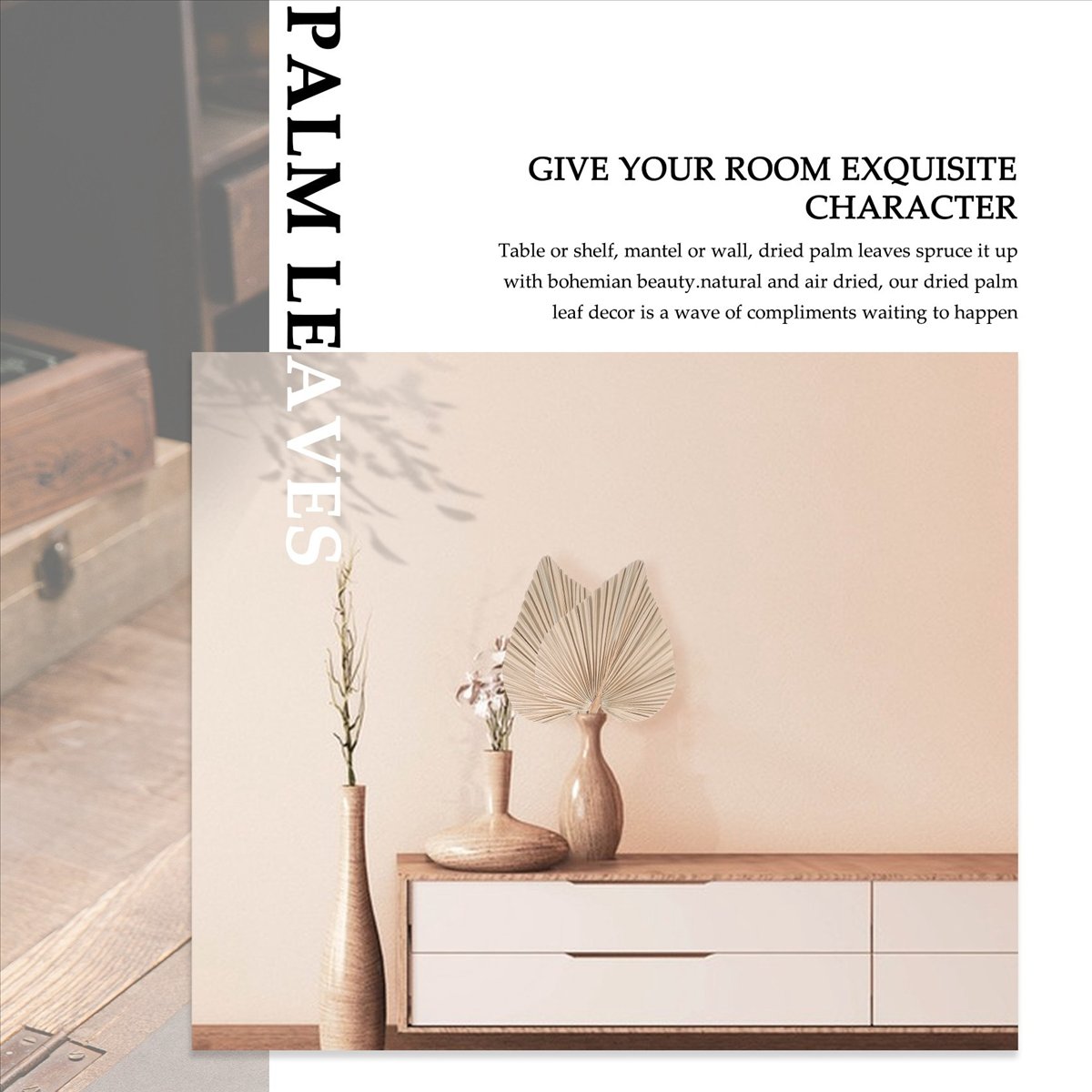 NOCM Dried Palm Leaves Room De - Palm Leaf Dried 评论和价格