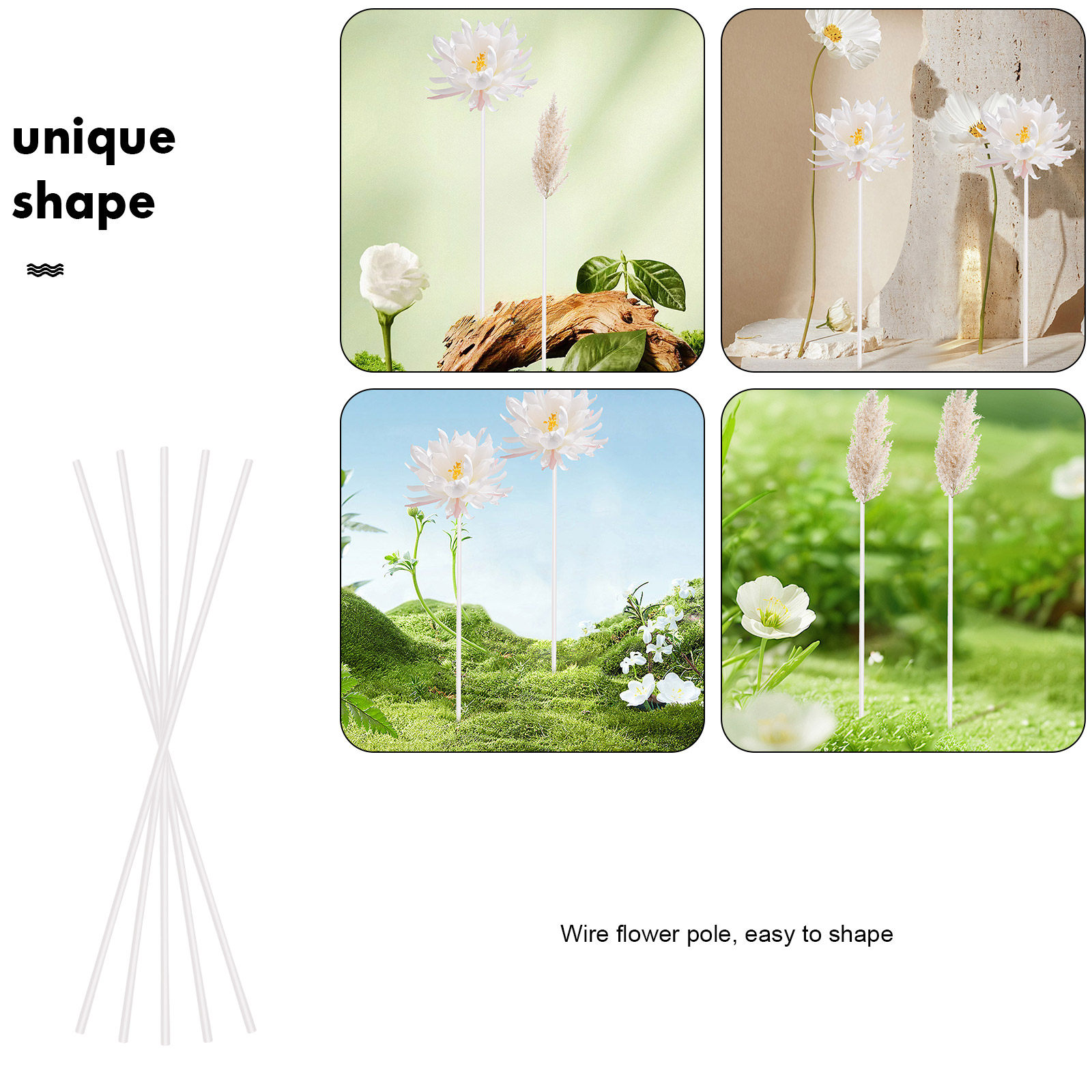 40Pcs Iron Floral Wires DIY Fl - Wire Stem Florist 评论和价格