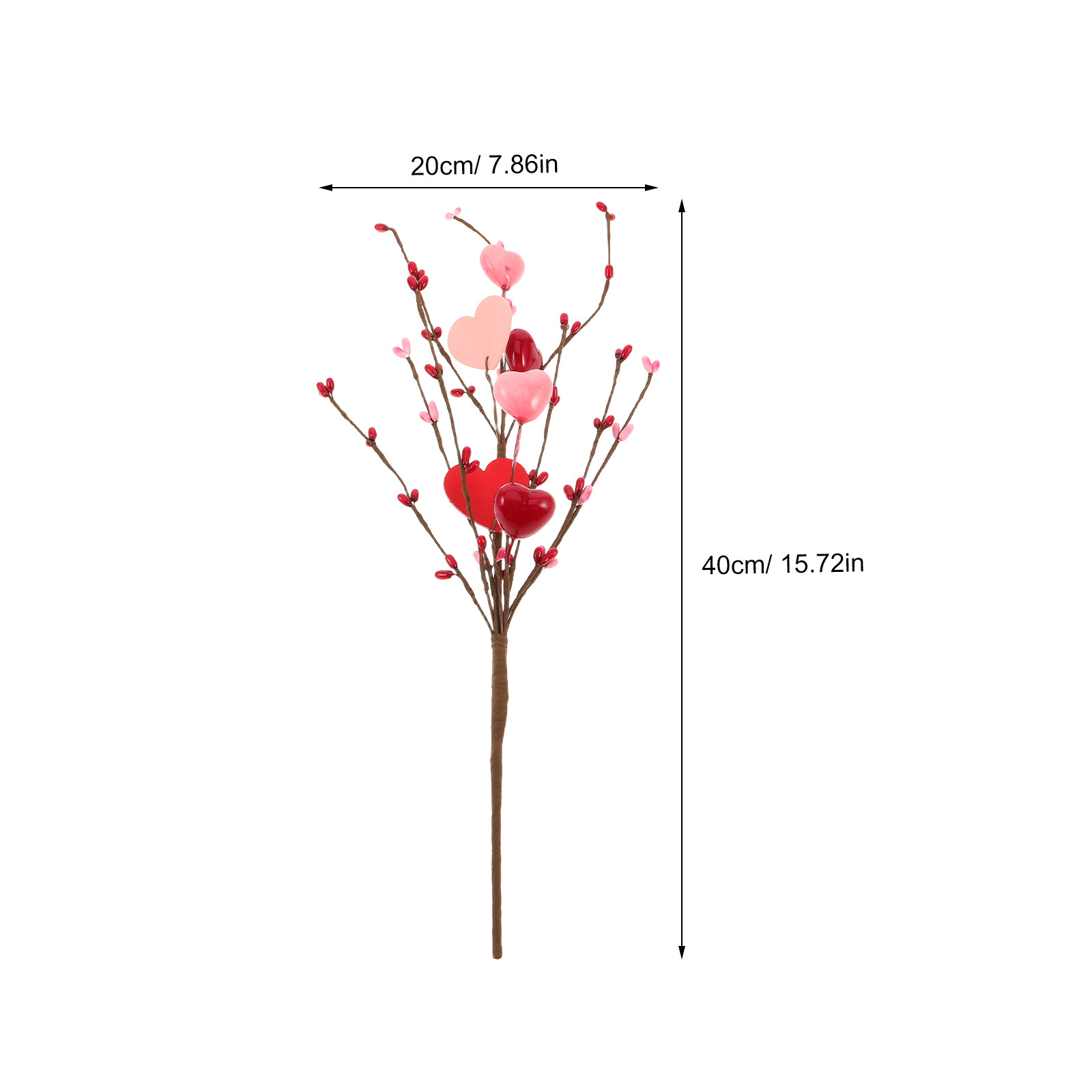 3Pcs Heart Picks Branches Arti - Floral Picks Wood 评论和价格