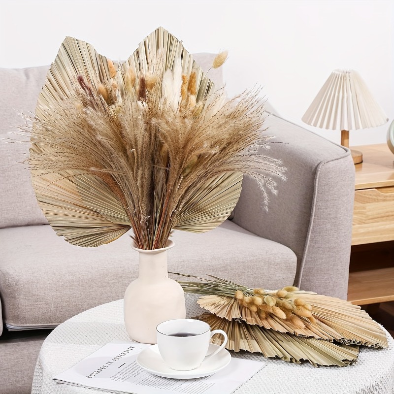 105Pcs Bulk Dried Pampas Grass - Palm Leaf Dried 评论和价格