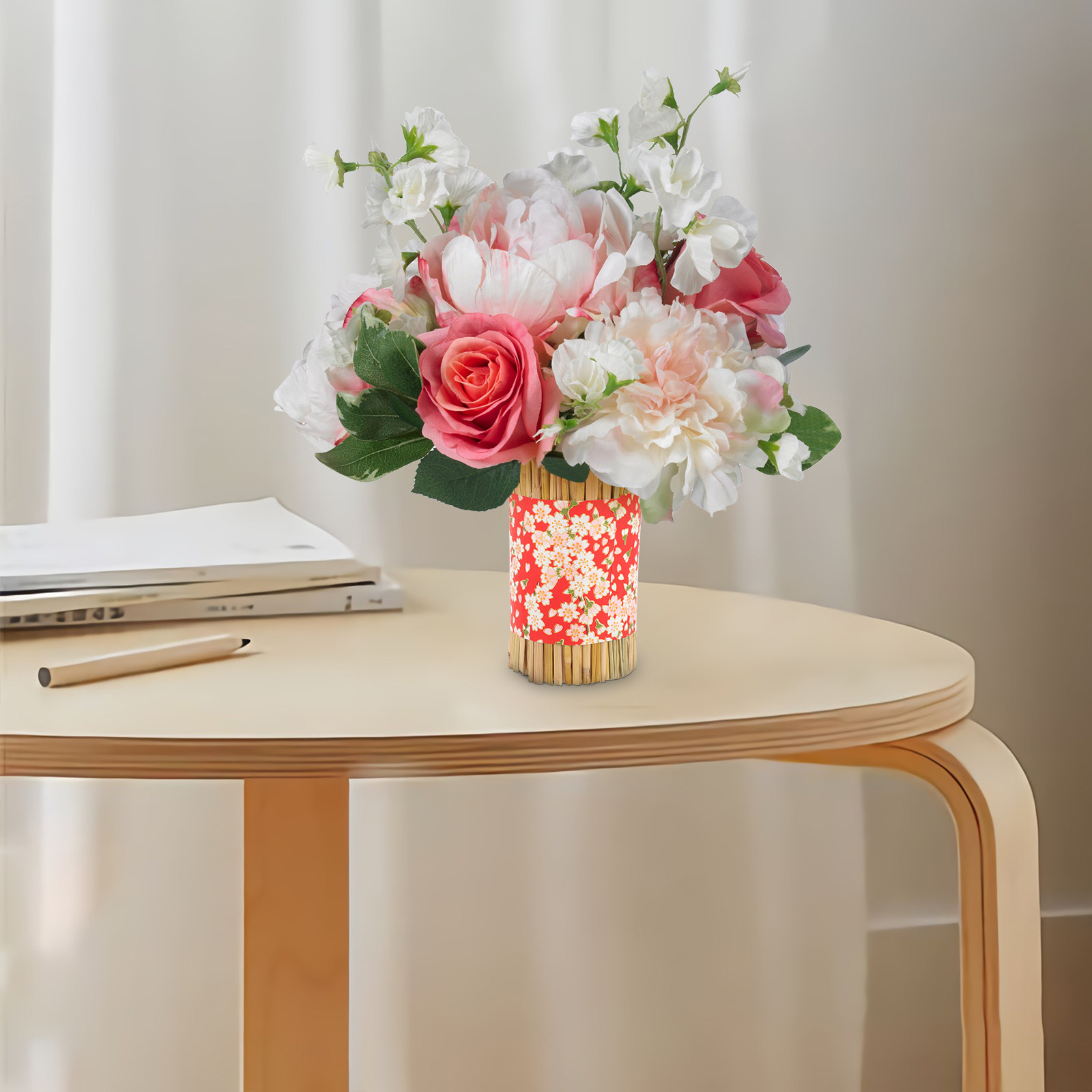 Straw Craft Decorative Vase Dr - Florist Flower Supply 评论和价格