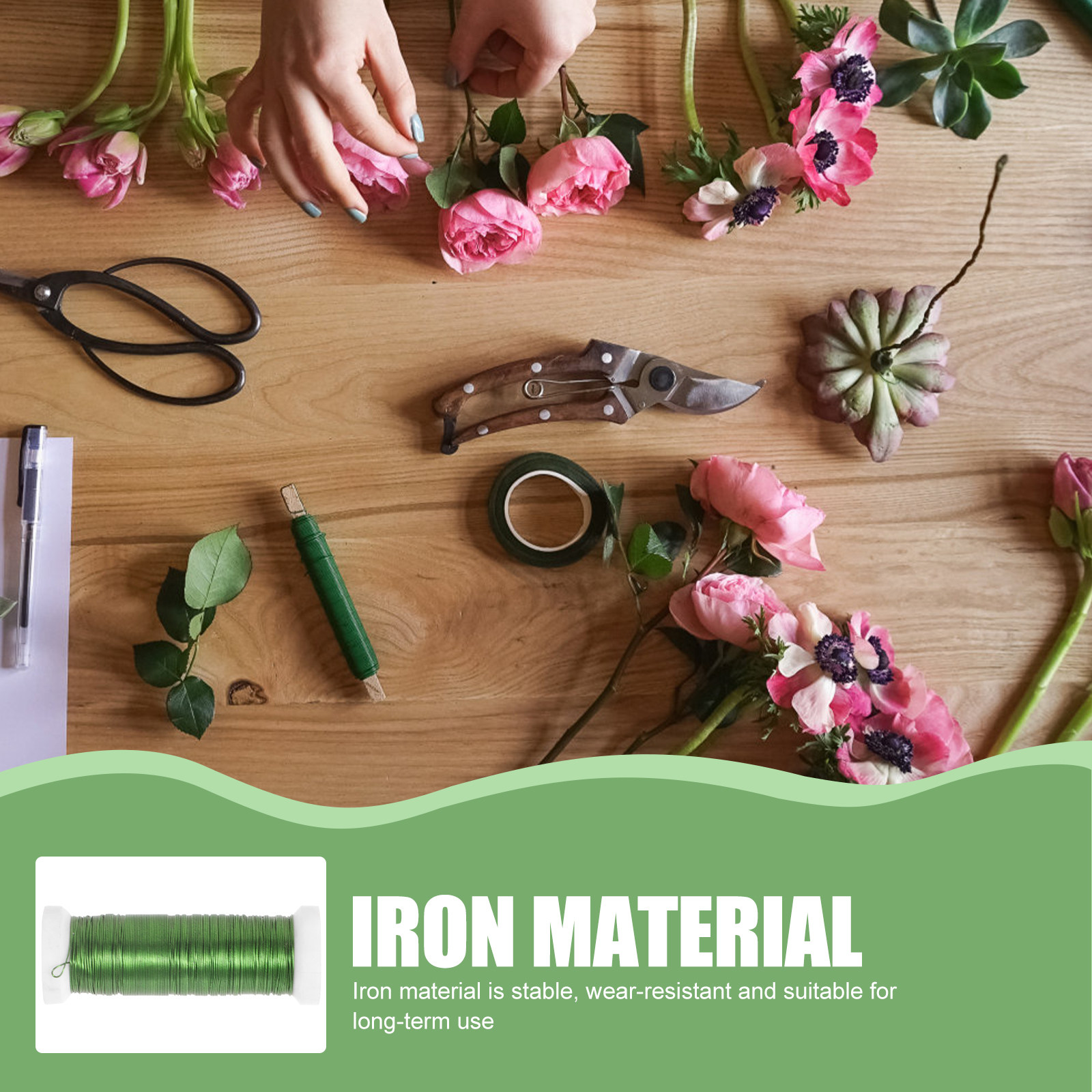 2 Rolls Floral Stem Wire Flori - Wire Stem Florist 评论和价格